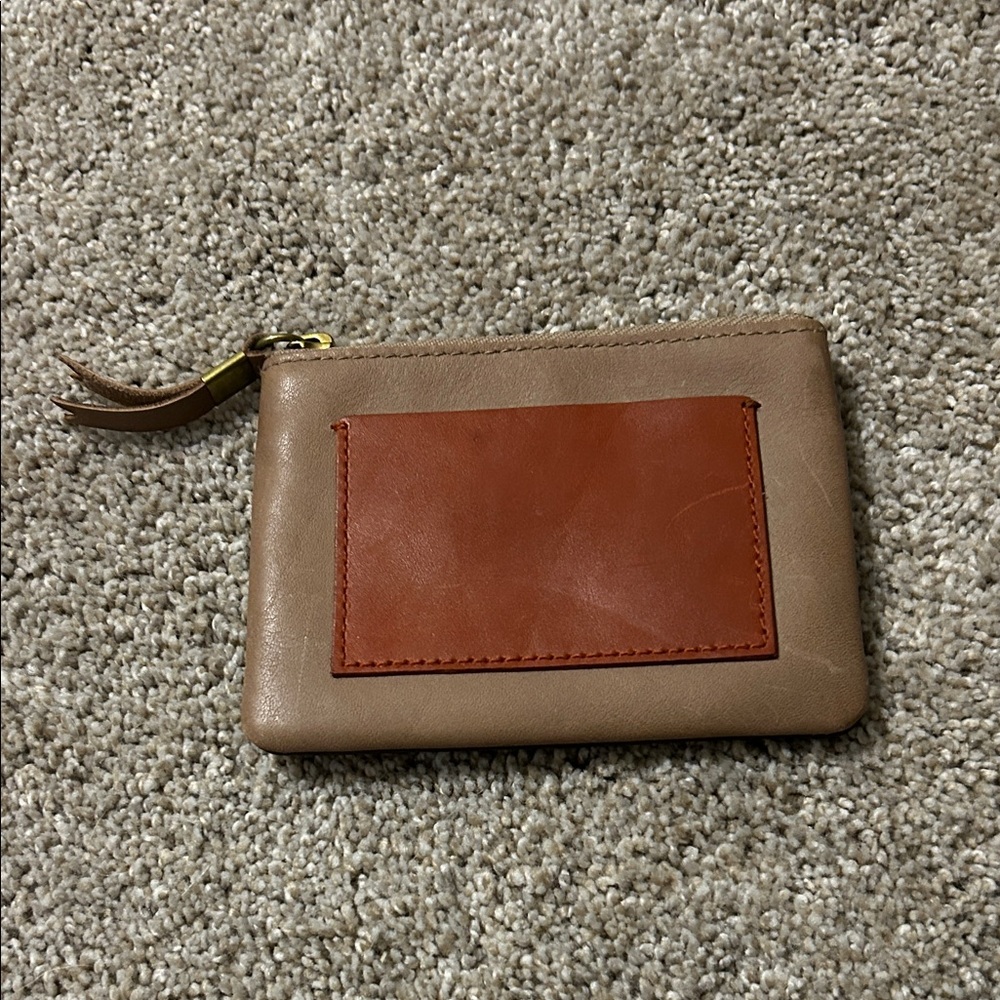 Madewell Tan and Brown Wristlet